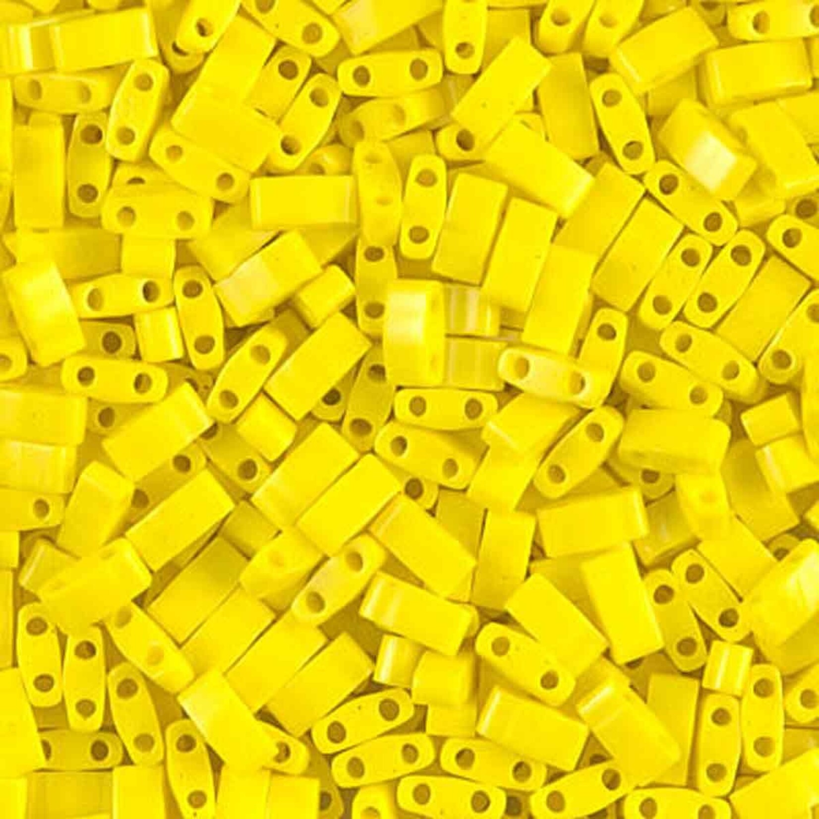 Half Tila Beads Opaque Yellow - 7.8gm Tube