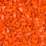 Half Tila Beads Opaque Orange - 7.8gm Tube