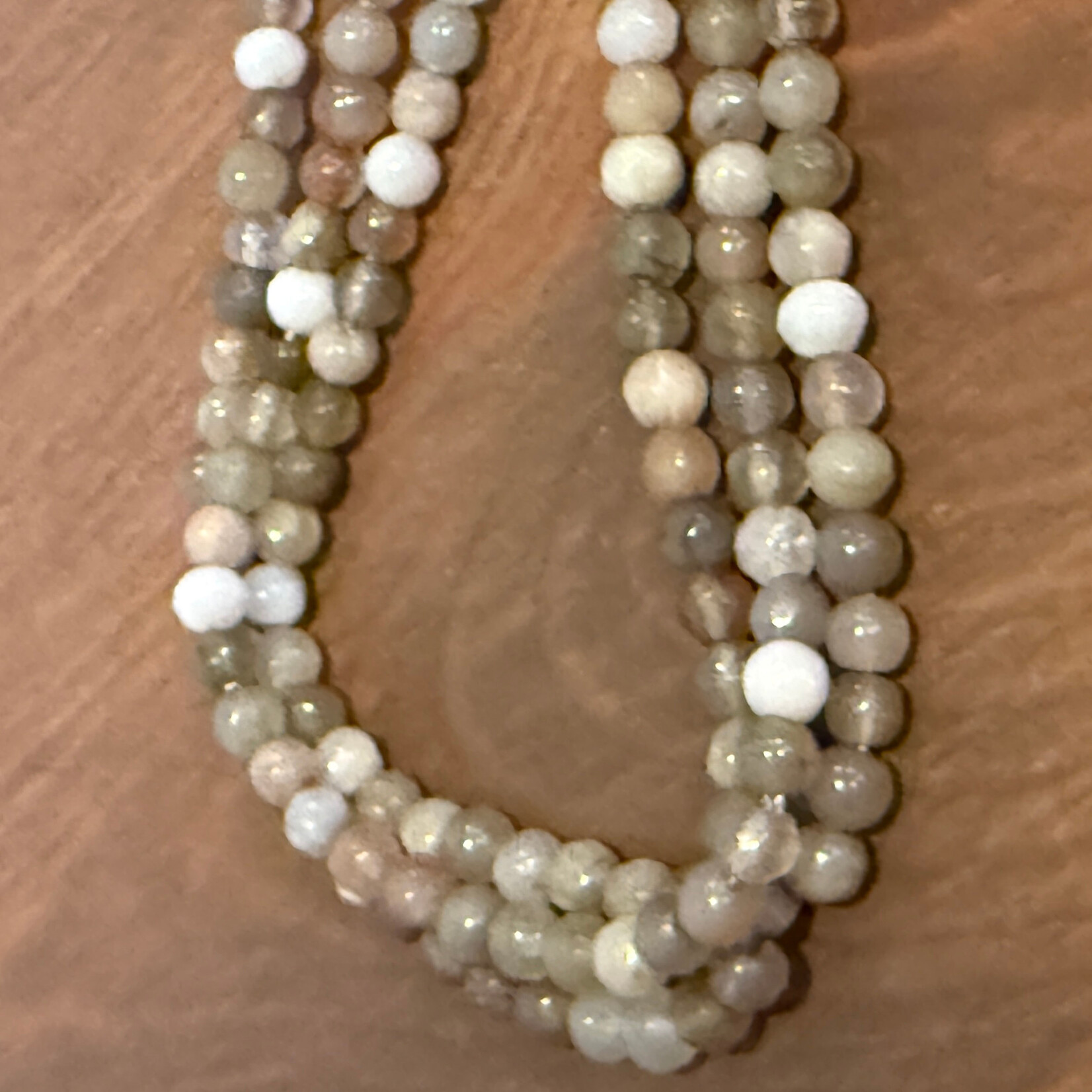 Snakeskin Agate  4mm Round Bead Strand