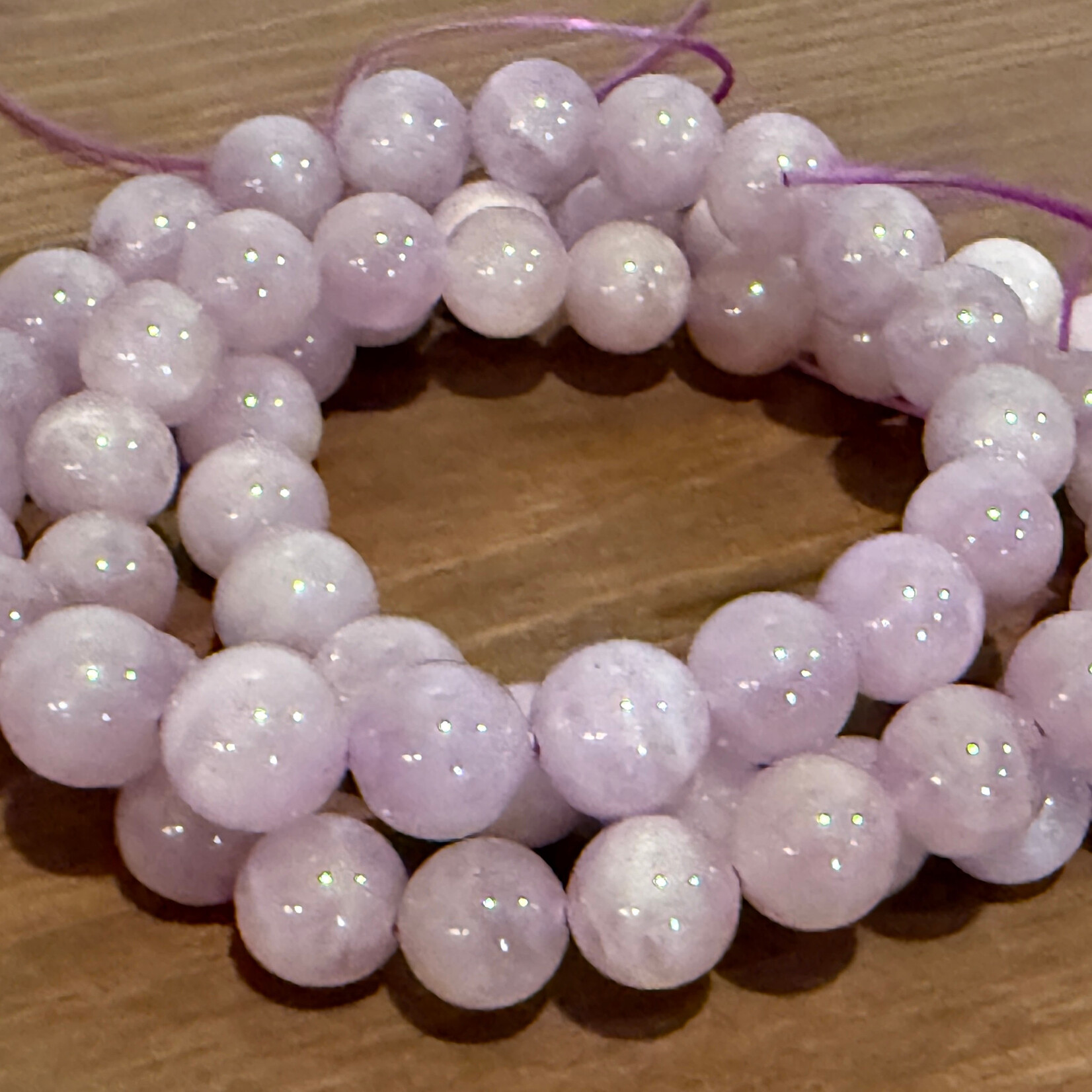 Kunzite  8mm Round Bead Strand