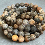 Dendritic Opal Smooth Round  8mm Bead Strand