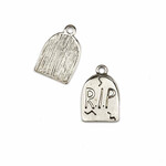 Pewter 12x22mm RIP Tombstone Charm