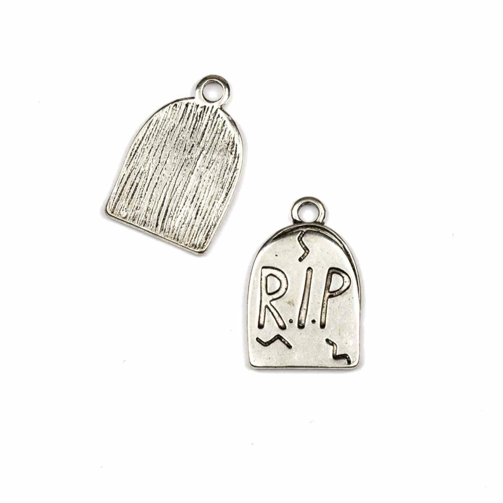 Pewter 12x22mm RIP Tombstone Charm