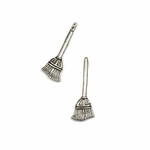 Pewter 10x27mm Broom Charm