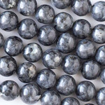 Black Labradorite/Larvikite  10mm Round Bead Strand