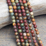 Red Cherry Creek Jasper  6mm Round Bead Strand