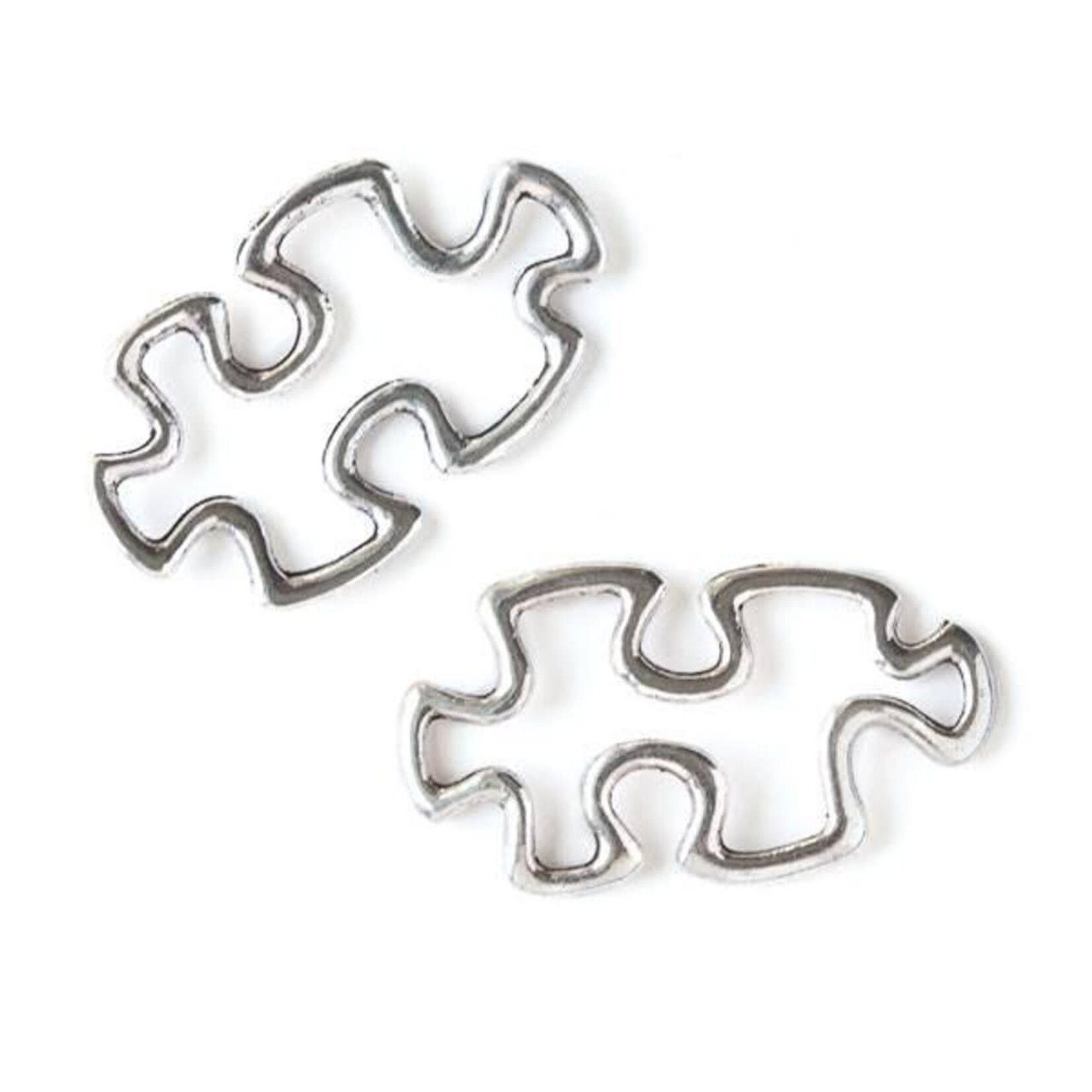Pewter 17x31mm Puzzle Piece Charm