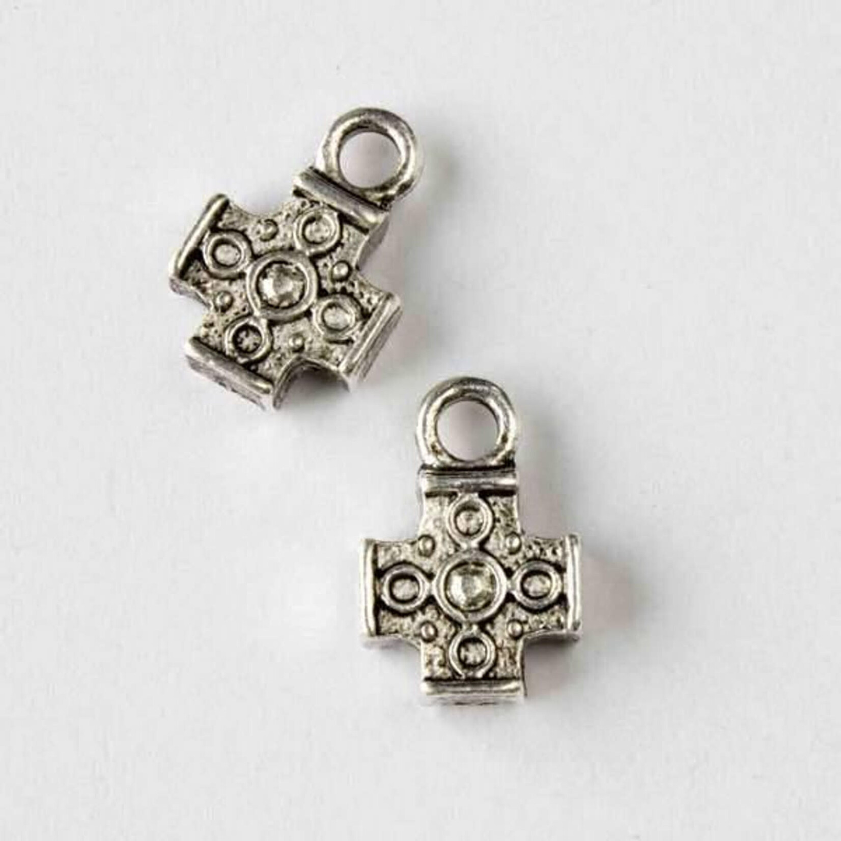 Pewter 11x16mm Coptic Cross Charm