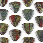 Dragon's Blood Jasper 35mm Top Side Drilled Triangle Pendant