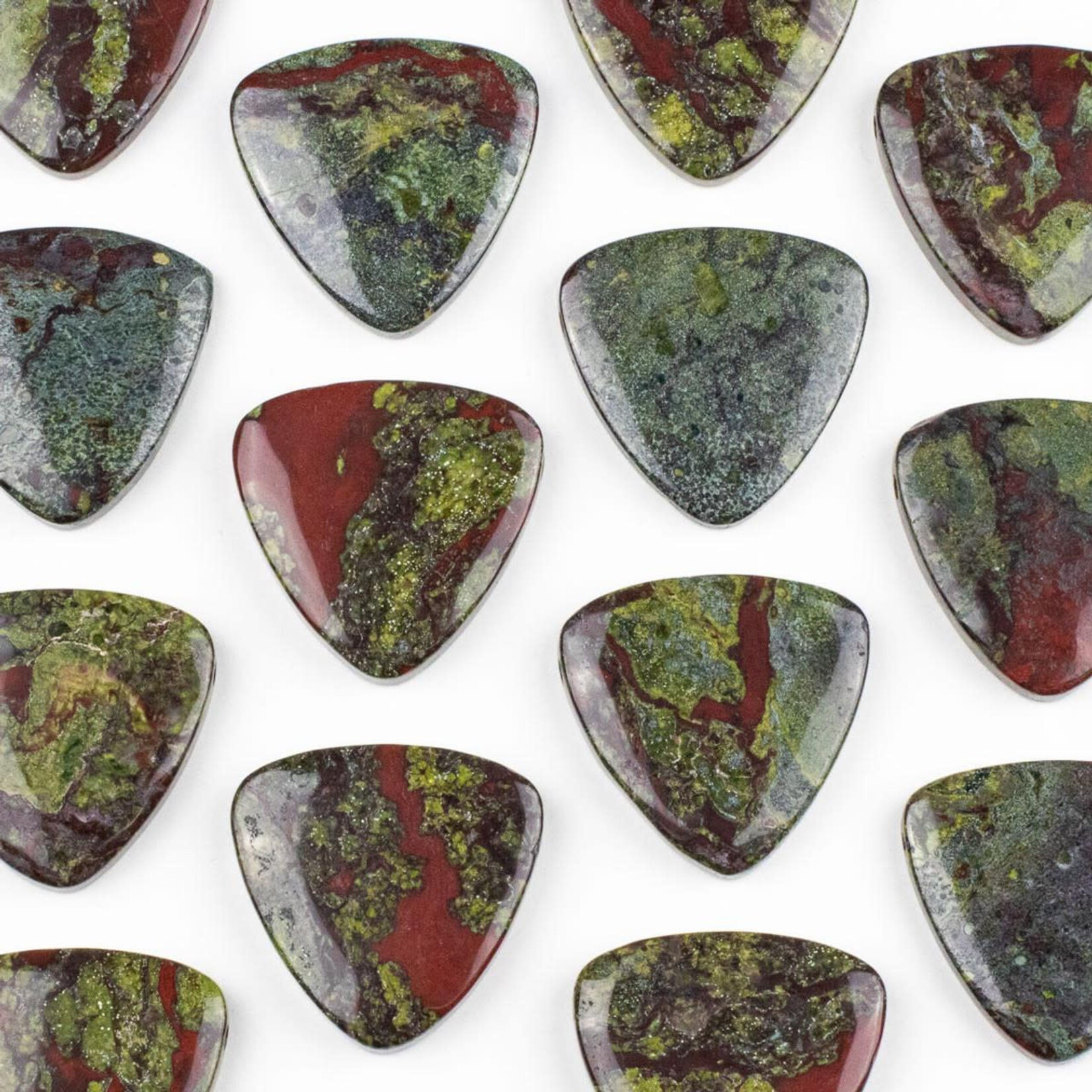 Dragon Blood Jasper 35mm Top Side Drilled Triangle Pendant