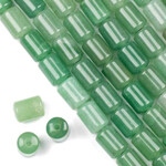 Green Aventurine 10x14mm Barrel Large Hole Bead Strand