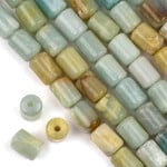 Amazonite 10x14mm Barrel Large Hole Bead Strand
