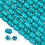 Dyed Turquoise Howlite 10x14mm Barrel Large Hole Bead Strand