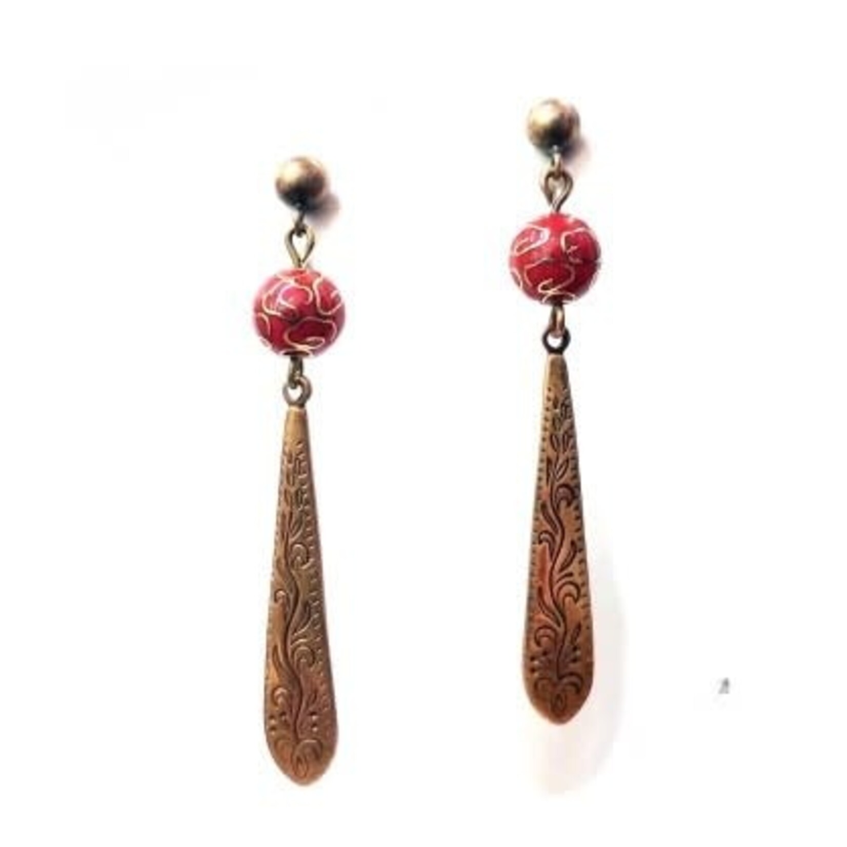 Bead Inspirations Chloe Red Dangle Drop Earring Kit