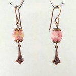 Pink Fossil Stone Earring Kit