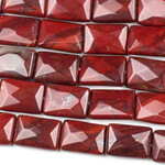 Rainbow Jasper Faceted 10x14mm Rectangle Bead Strand