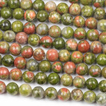 Unakite 6-6.5mm Round Bead Strand