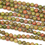 Unakite  6mm Round Bead Strand