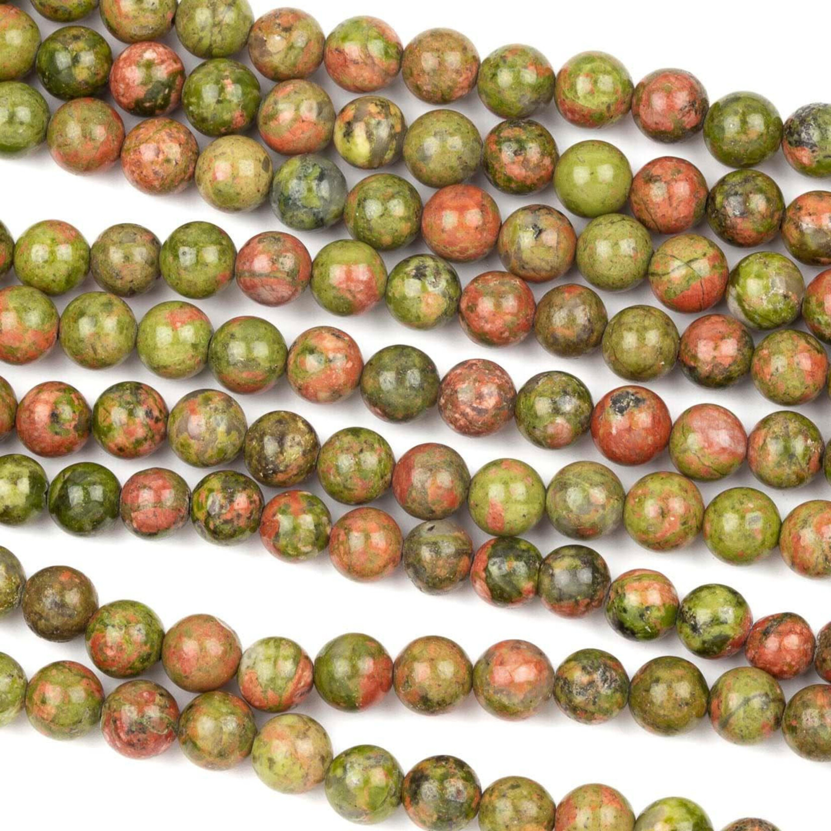 Unakite  6mm Round Bead Strand