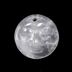 Quartz 14mm Moon Face Flat Back Pendant