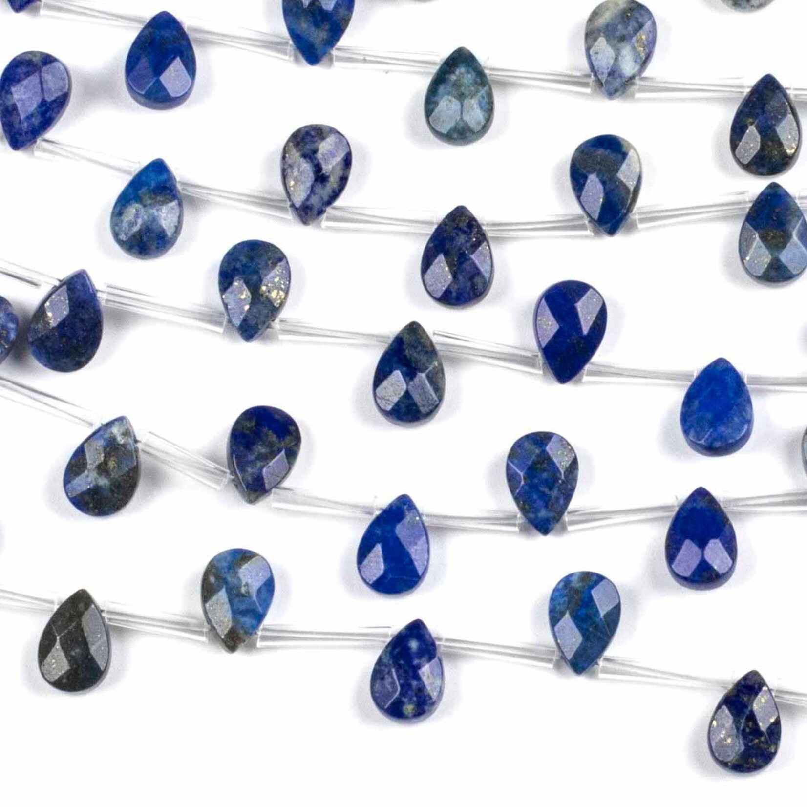 Lapis 7x10mm Top Drilled Faceted Teardrop Bead