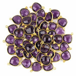 Purple Quartz 15x22mm Faceted Teardrop Bezel Drop