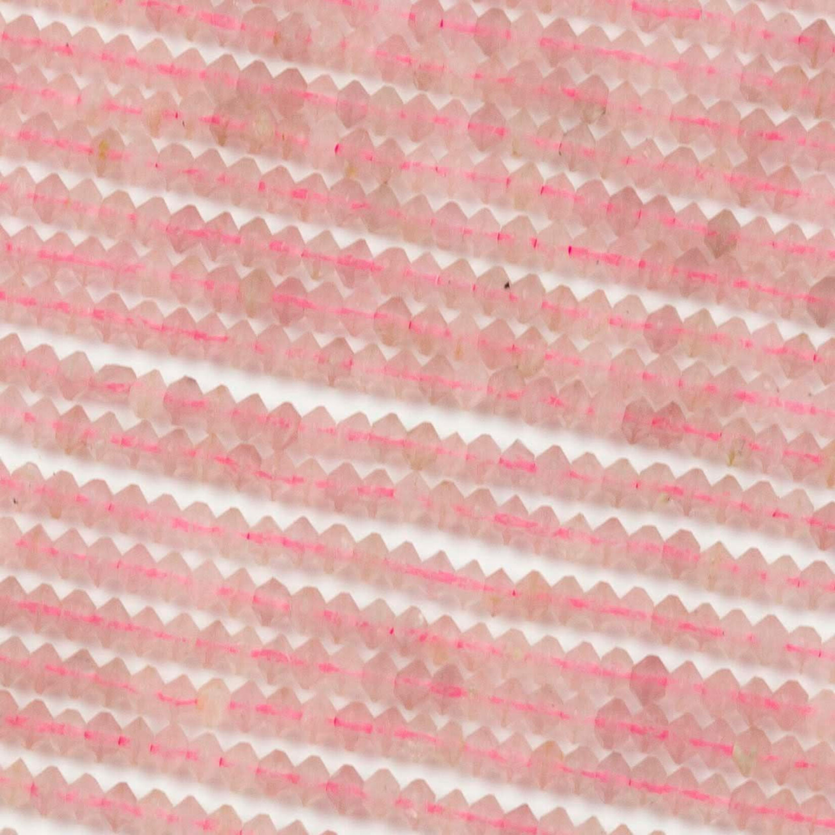 Rose Quartz  2x3mm Saucer Beads Strand