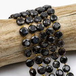 Astrophylite  8mm Faceted Hexagonal Coin Bead Strand