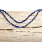 Lapis  2mm Faceted Round Bead Strand