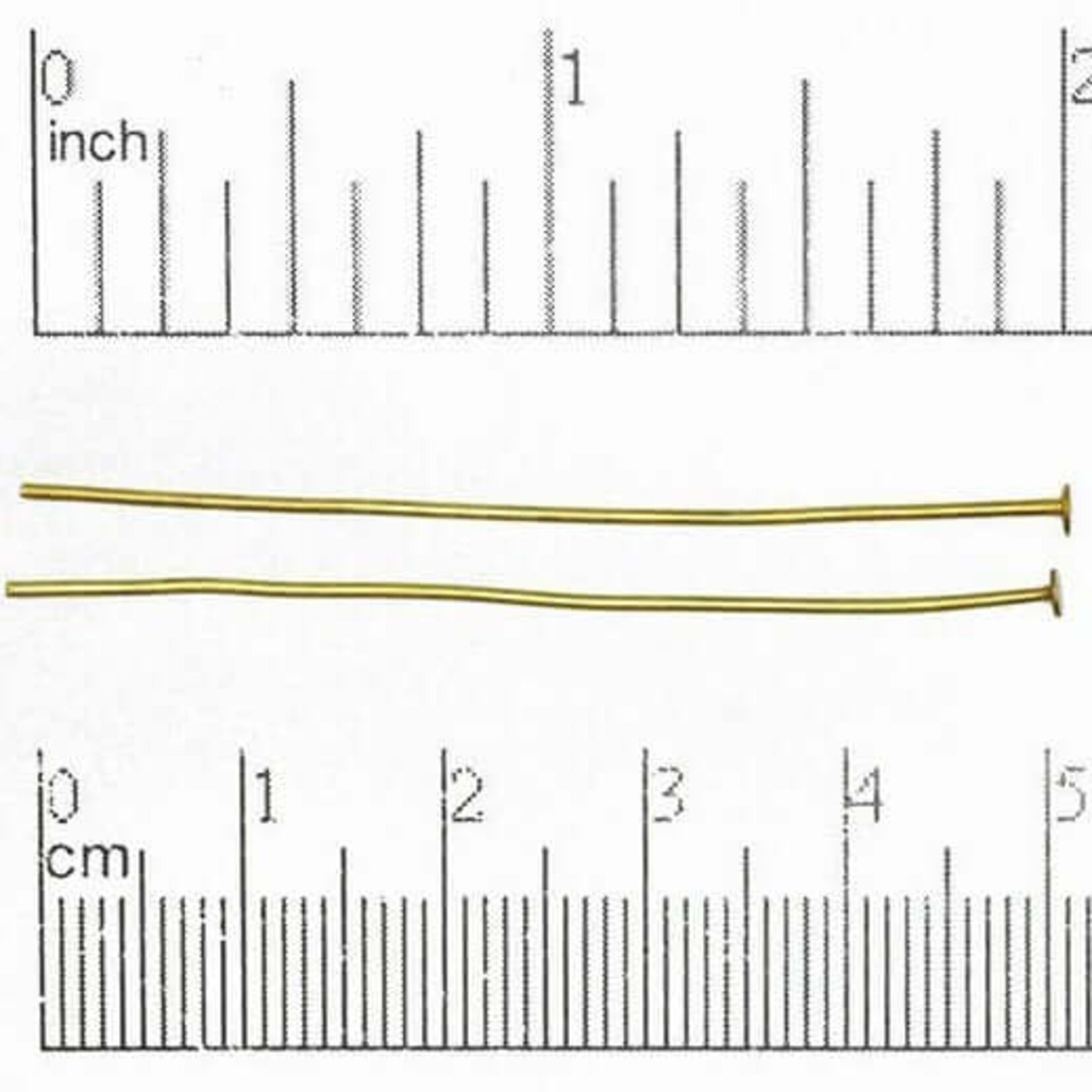 Headpin 20 Ga  2" Nickel-Free Antique Brass Plated - Bag of 100