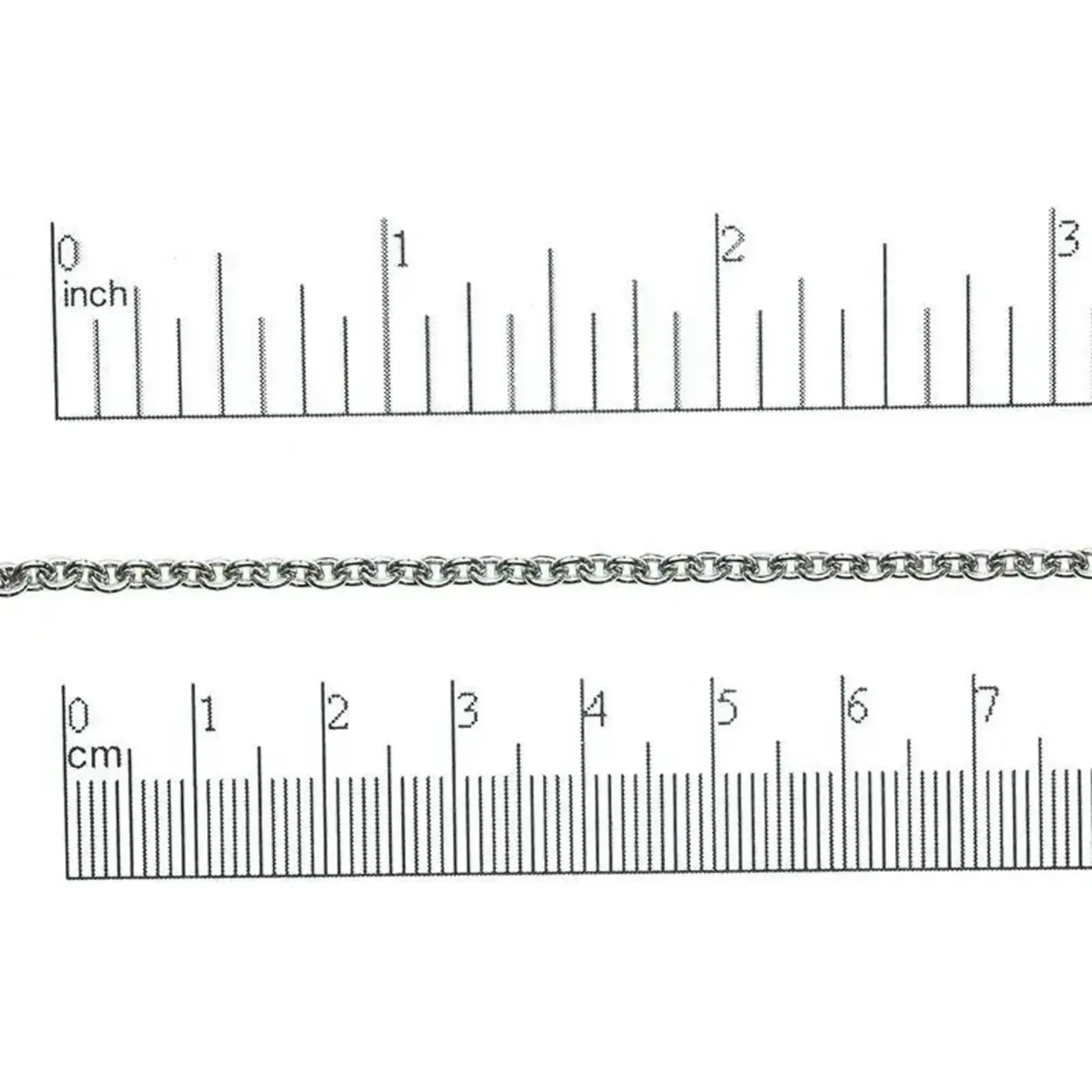 Stainless Steel  3.7mm x 3mm Cable Chain - 1"