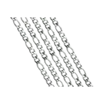 Stainless Steel  7.1mm x 4.5mm Figaro Chain - 1"