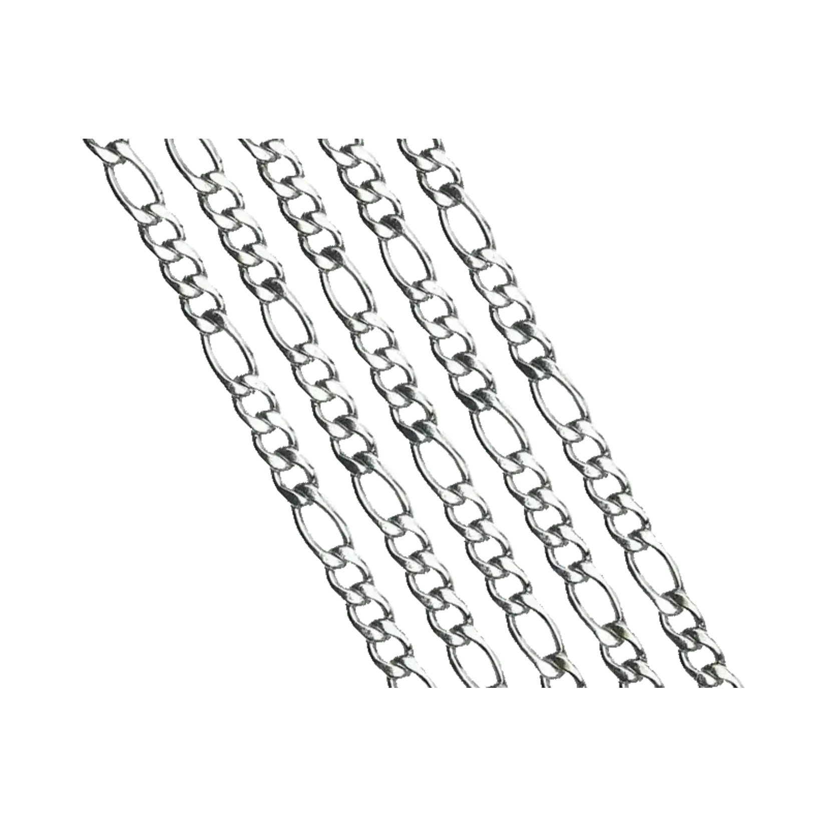 Stainless Steel  7.1mm x 4.5mm Figaro Chain - 1"