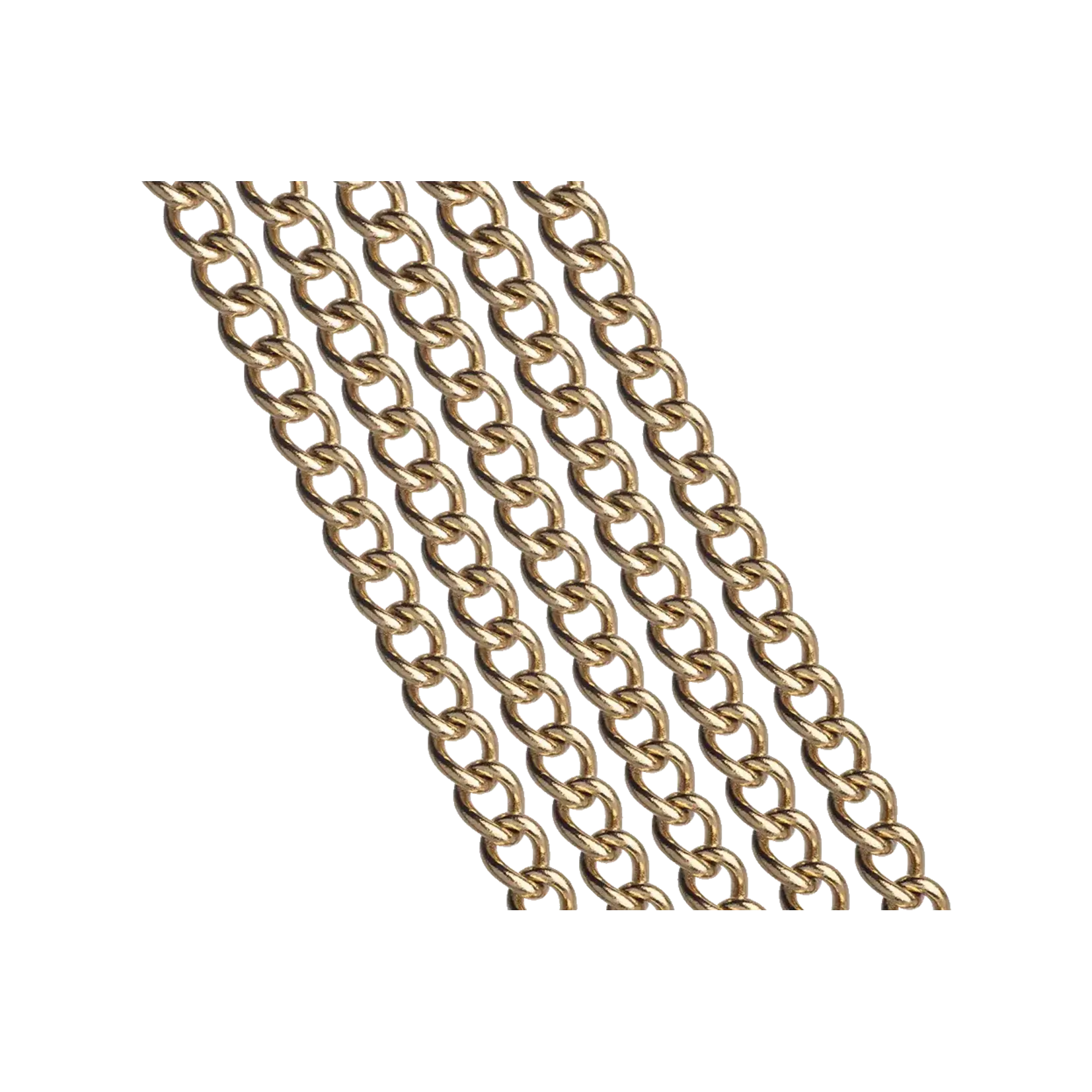 Permanent Waterproof Gold Plated Stainless Steel  4x3mm Curb Chain