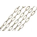 Permanent Waterproof Gold Plated Stainless Steel  3.3x7.5mm Paperclip Chain