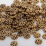 Gold Plated  6mm Heishi Spacer Bead - 20 Pieces