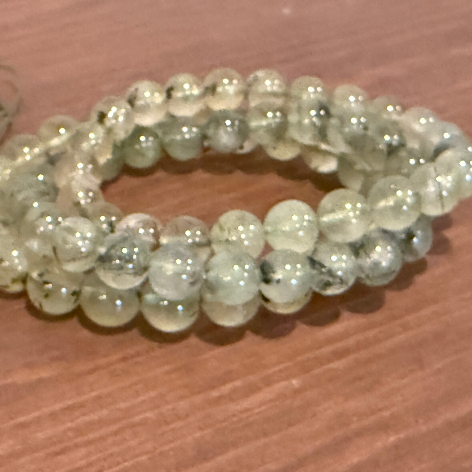 Prehnite 8-10mm Smooth Round Bead Strand