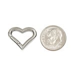 Stainless Steel 17x20mm Heart Carabiner Clasp