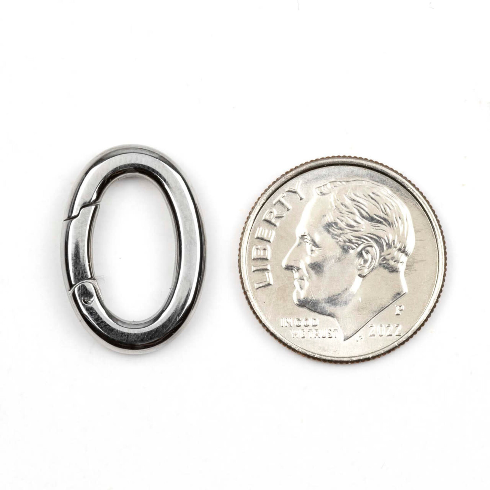 Stainless Steel 13x18mm Oval Carabiner Clasp