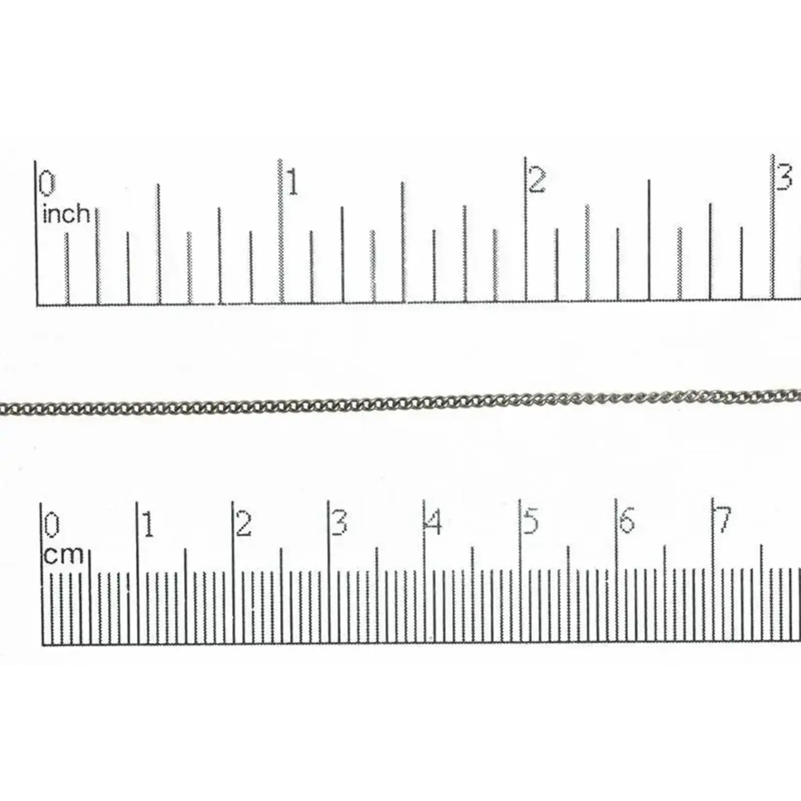 Antique Silver Plated  1.5mm Fine Curb Chain