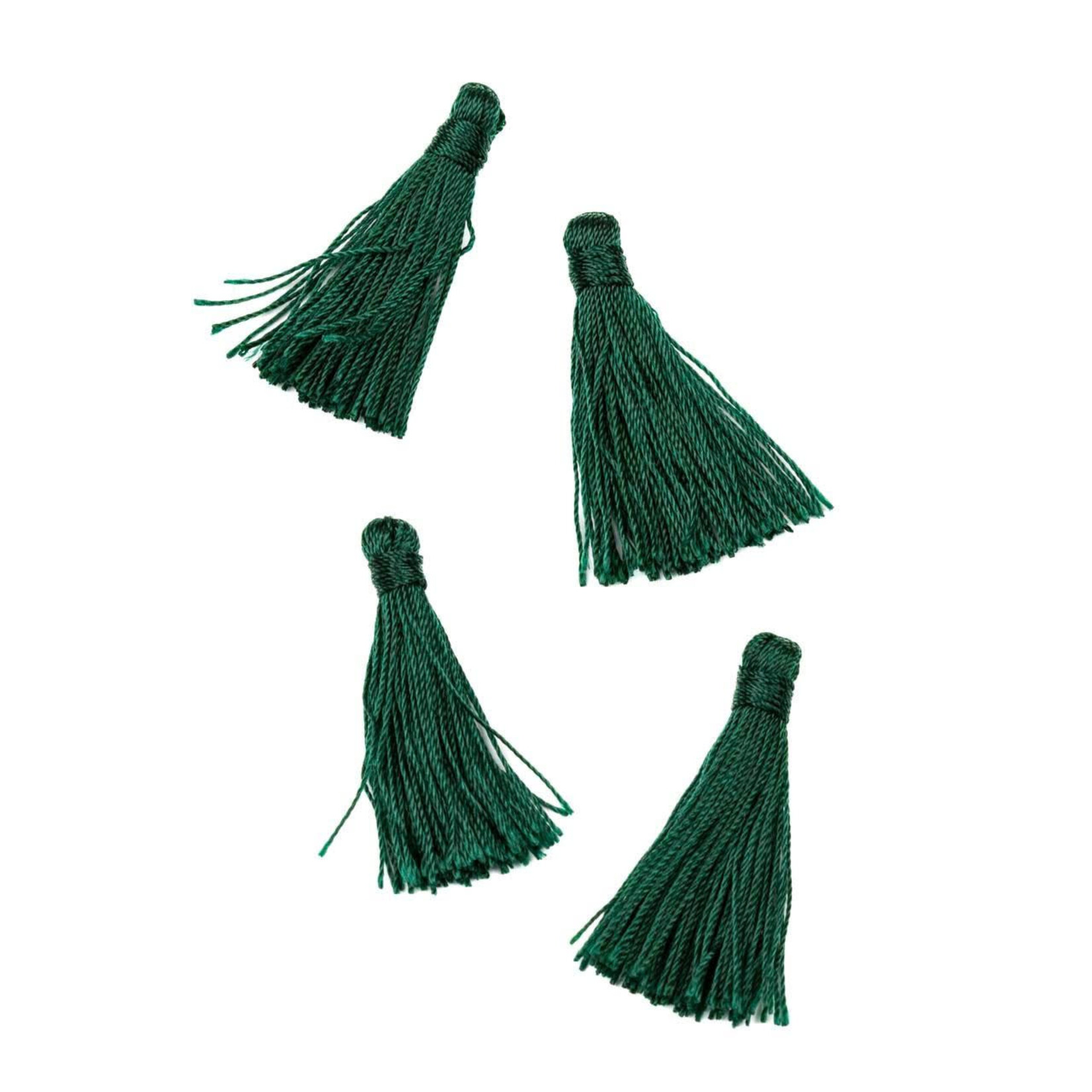 Nylon 1.25 Inch Dark Emerald Green Tassel
