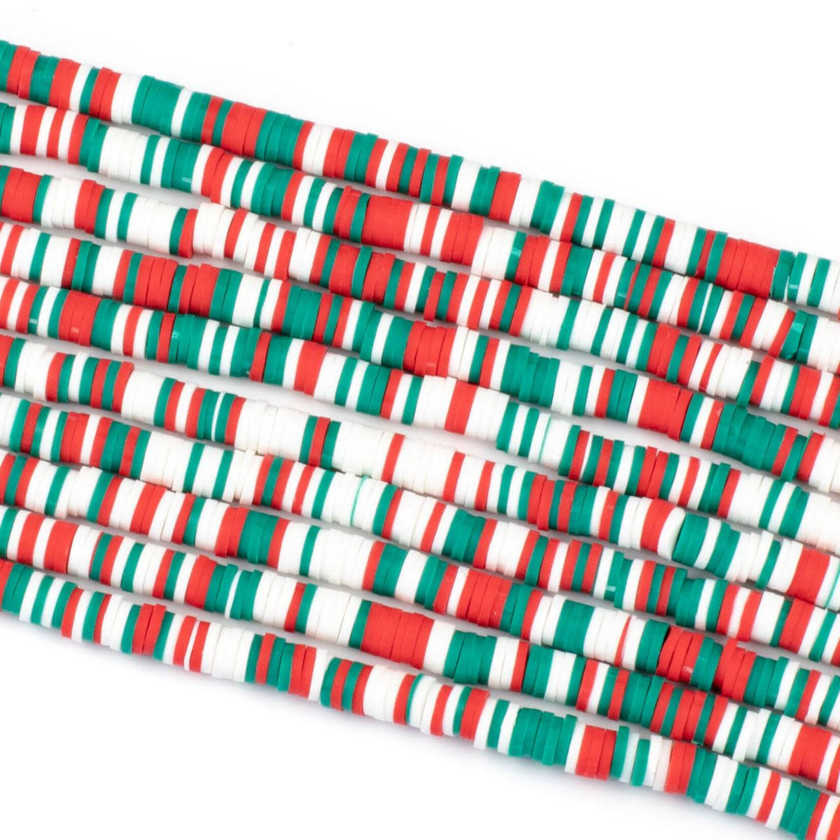 Polymer Clay 1x6mm Heishi Beads - Holiday Mix