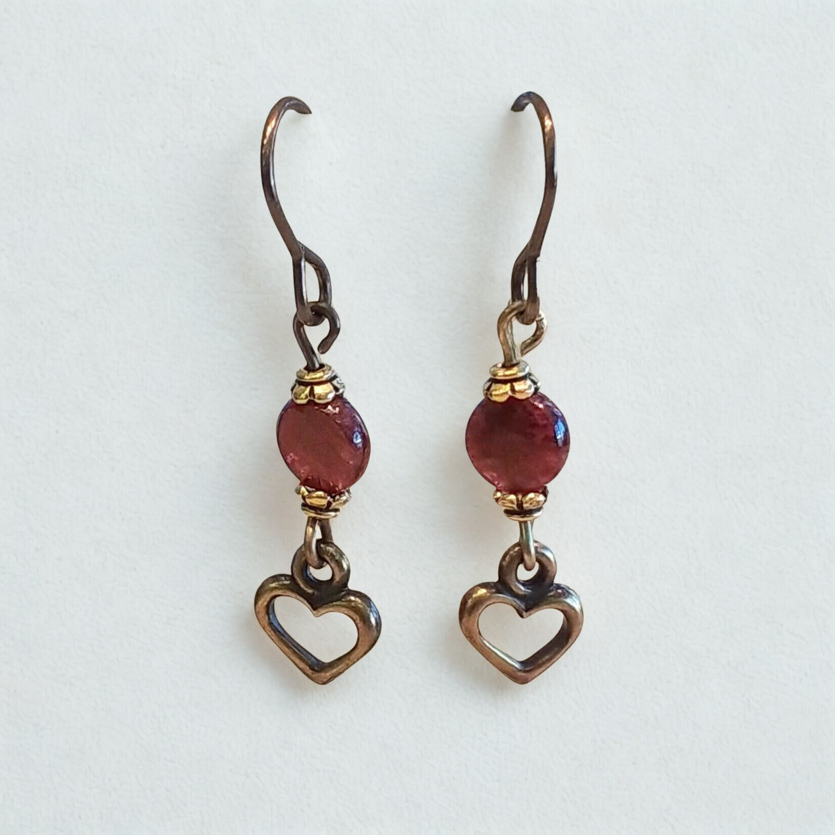 Bead Inspirations Garnet Heart Earring Kit