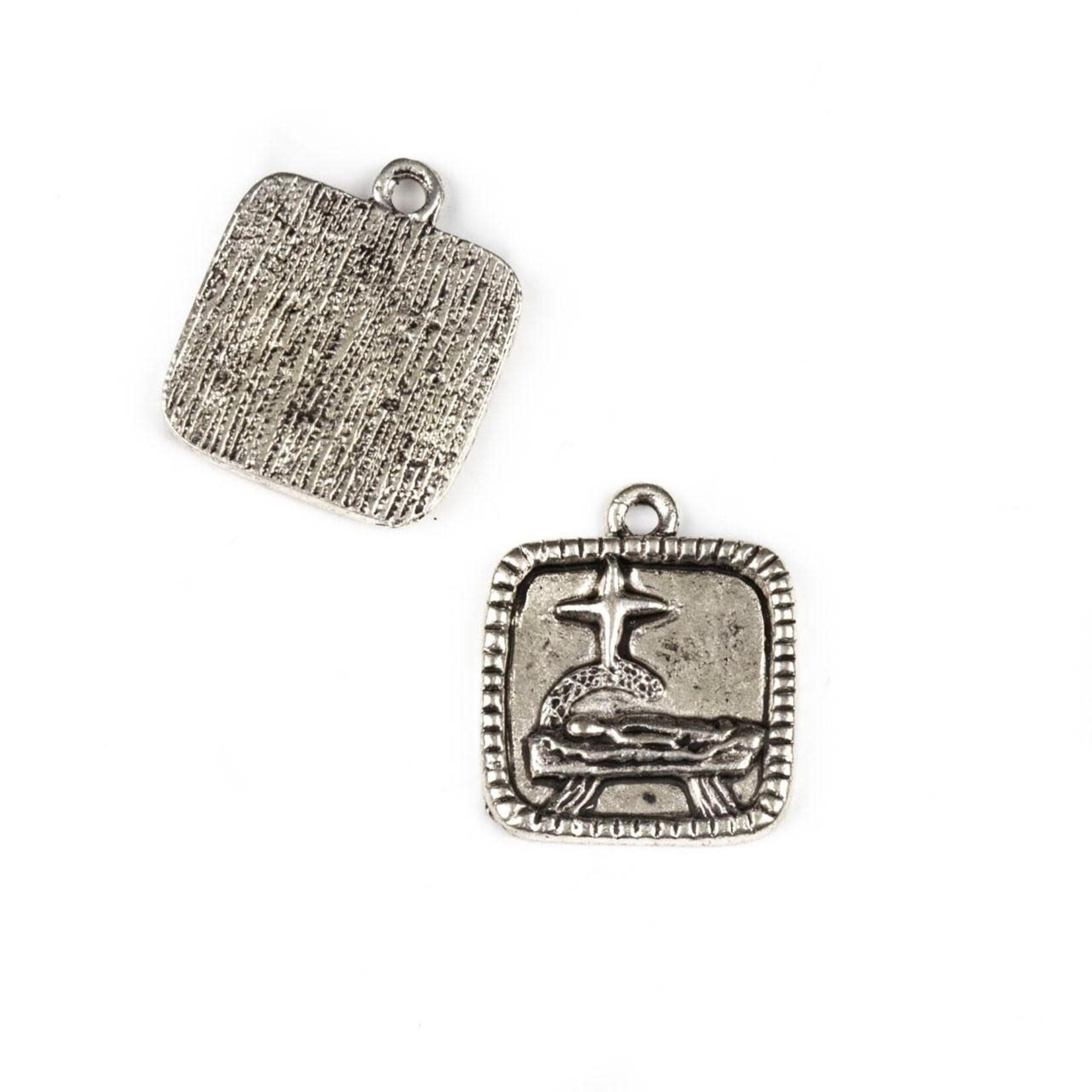 Pewter  7x20mm Baby Jesus Nativity Charm