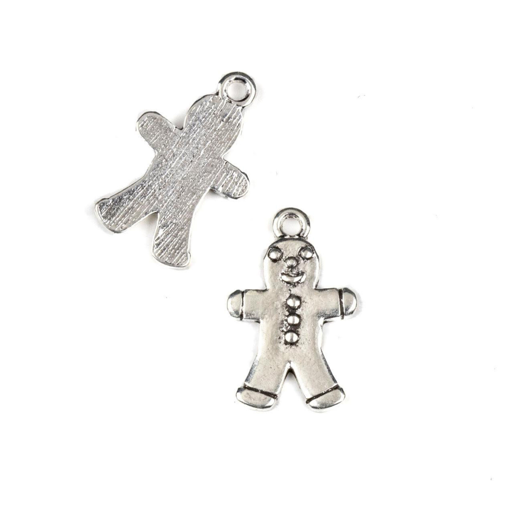 Pewter 13x21mm Gingerbread Man Charm