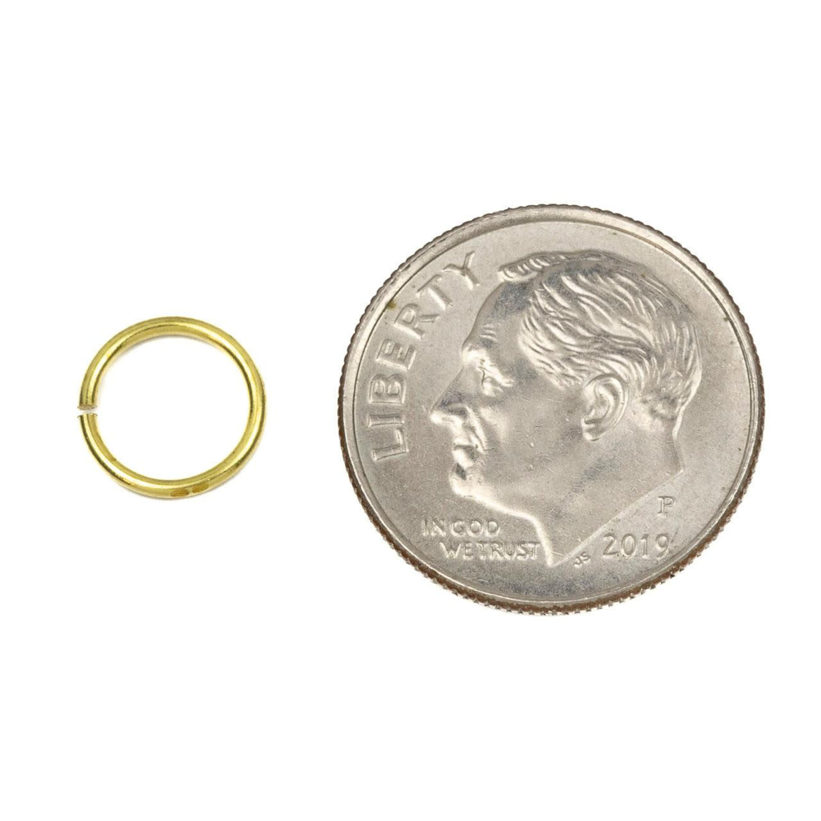 Coated Brass  8mm 20ga Open Jump Ring - 20 Pieces