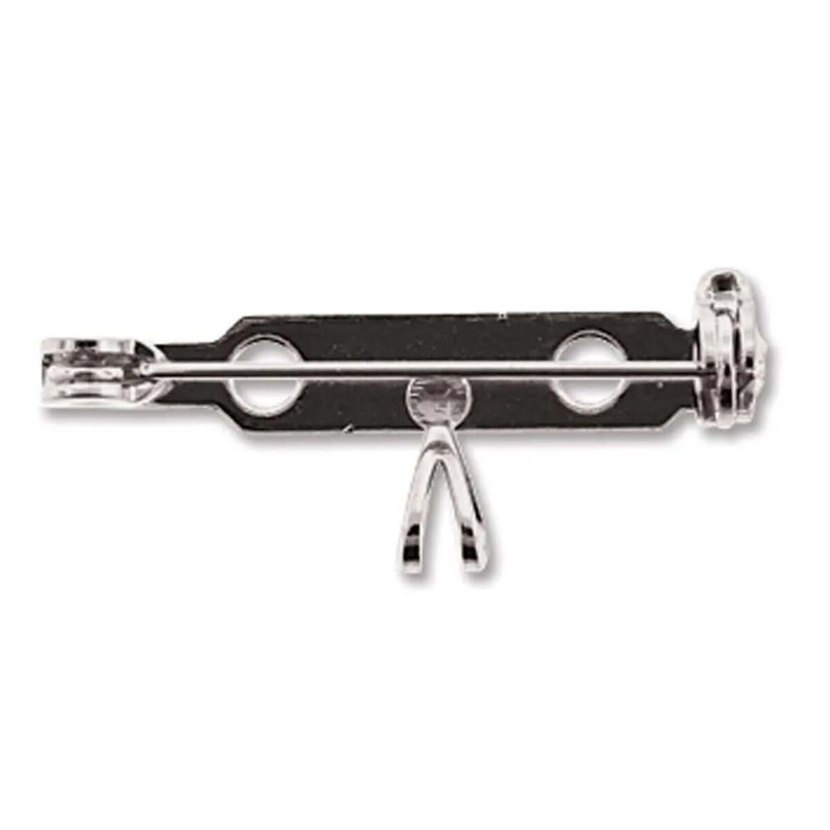 Silver Plated 1" Bail Bar Pin