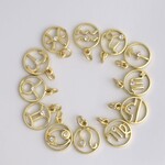 Gold Plated Rhinestone Zodiac Charms