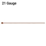 Genuine Copper 21ga 3" Ball Pin with 2mm Ball - 20 Pieces