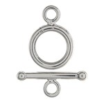 Sterling Silver 12mm Round Toggle Clasp